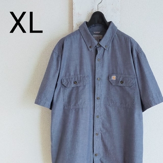 カーハート(carhartt)のカーハート　半袖　BDシャツ　シャンブレーシャツ　XL ブルー(シャツ)