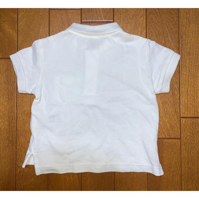 MUJI (無印良品)(ムジルシリョウヒン)の白　ポロシャツ　無印良品　80 キッズ/ベビー/マタニティのベビー服(~85cm)(Ｔシャツ)の商品写真