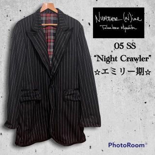 ナンバーナイン(NUMBER (N)INE)のナンバーナイン 05SS Night Crawler エミリー期　チェック XL(テーラードジャケット)