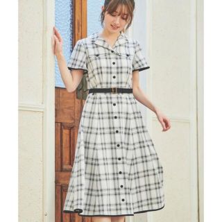 レッセパッセ(LAISSE PASSE)の新品タグ付き❗️レッセパッセ シャツワンピース チェックフレアーシャツワンピース(ロングワンピース/マキシワンピース)