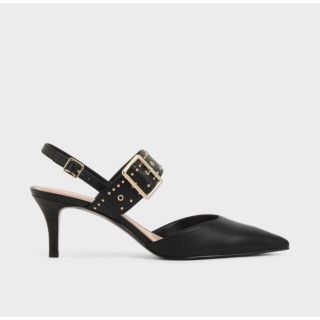 チャールズアンドキース(Charles and Keith)のスタッズ スリングバックヒール Studded Slingback Heels(サンダル)