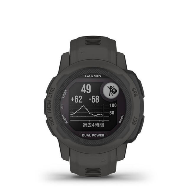 GARMIN(ガーミン)のGARMIN Instinct 2S Dual Power graphite メンズの時計(腕時計(デジタル))の商品写真