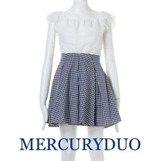 マーキュリーデュオ(MERCURYDUO)のMERCURYDUO 異素材ドッキングワンピース(ミニワンピース)