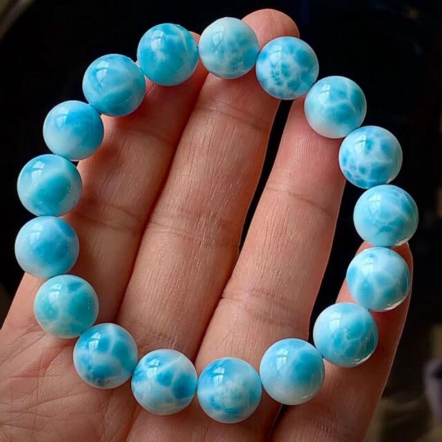 天然無処理 ラリマー ブレスレット 12mm-43.3g | sweatreno.com