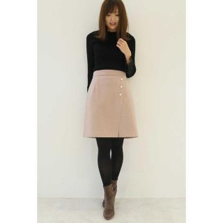 プロポーションボディドレッシング(PROPORTION BODY DRESSING)の袖フラワーレースリブニット♡ブラック(ニット/セーター)