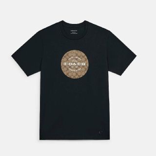 コーチ(COACH)の正規直営店購入　コーチ　シグネチャー　コットンTシャツ黒　新品、袋付き(Tシャツ/カットソー(半袖/袖なし))