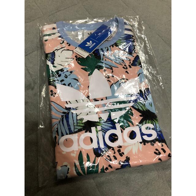 adidas(アディダス)のめぐみん♪様専用　アニマル フラワープリント Tシャツワンピース キッズ/ベビー/マタニティのキッズ服女の子用(90cm~)(ワンピース)の商品写真