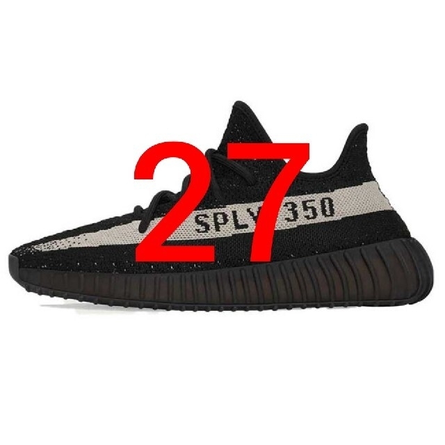 27cm 納品書付adidas YEEZY Boost 350 V2 Oreo靴/シューズ