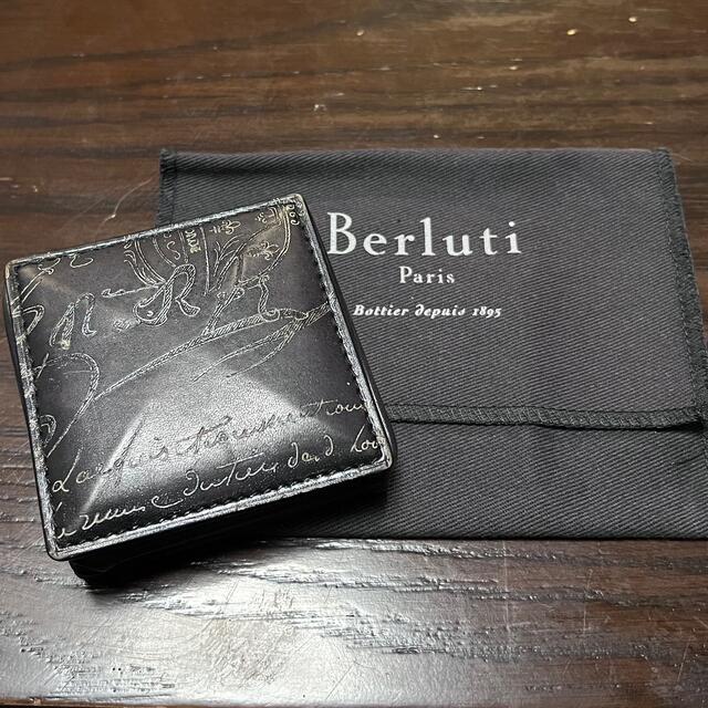 ベルルッティ専用布袋カラーBerluti  KHAYA コインケース シルバーパティーヌ