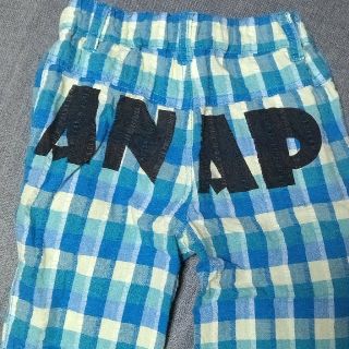 アナップ(ANAP)のANAP チェック ズボン バックプリント アナップ ブルー ANAP 水色(パンツ/スパッツ)