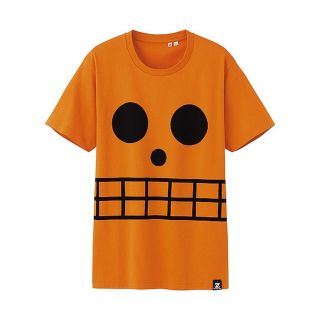 ユニクロ(UNIQLO)のワンピース × ユニクロ Tシャツ（オレンジ）【XL】(Tシャツ/カットソー(半袖/袖なし))