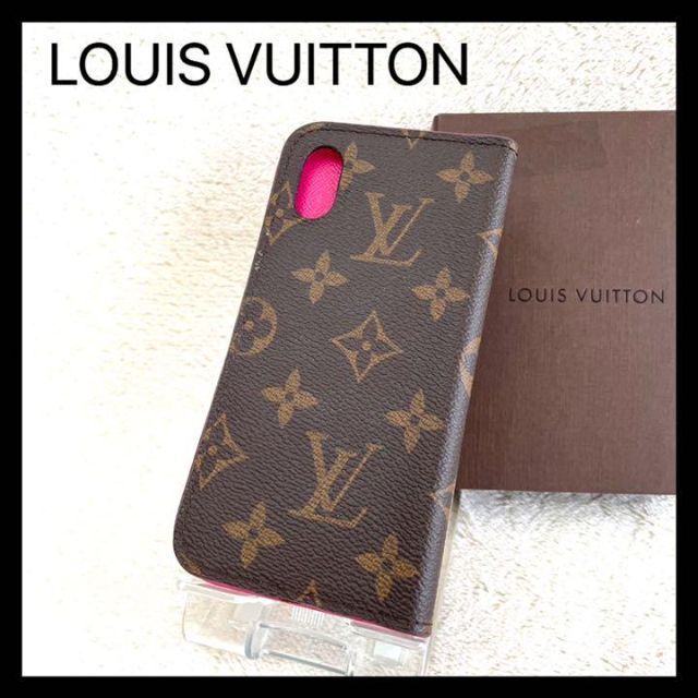 LOUIS VUITTON(ルイヴィトン)の✨【ルイヴィトン】 iPhoneケース モノグラム　手帳型　X／XS  ピンク スマホ/家電/カメラのスマホアクセサリー(iPhoneケース)の商品写真