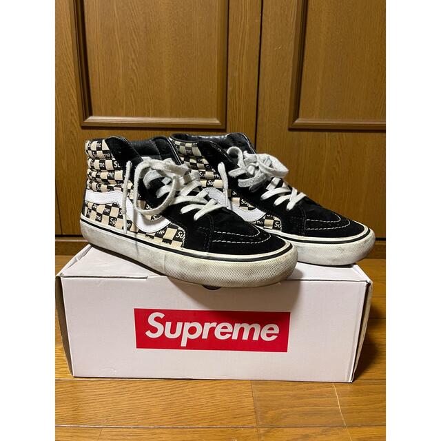 27cm Supreme x Vans SK8-Hi Pro 黒 国内正規品