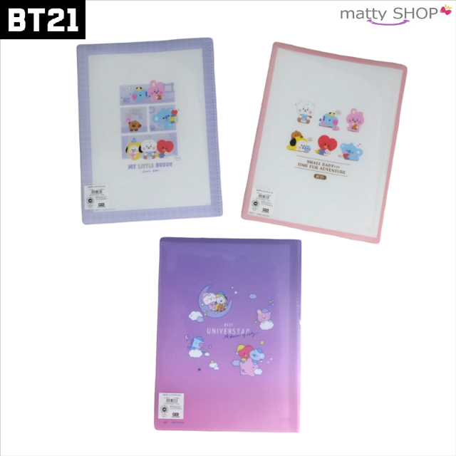 BT21(ビーティーイシビル)のBT21 10ポケットクリアファイル おやすみ エンタメ/ホビーのアニメグッズ(クリアファイル)の商品写真