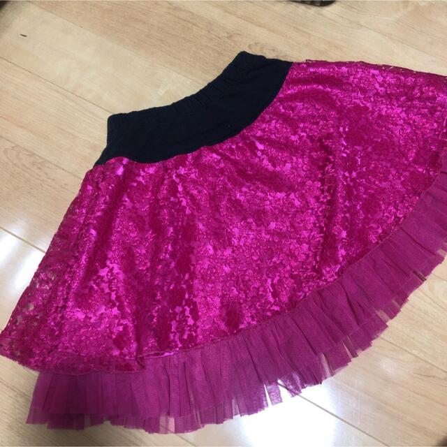 スカート　レース　130  キッズ/ベビー/マタニティのキッズ服女の子用(90cm~)(スカート)の商品写真