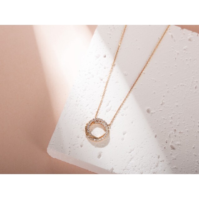 天然ダイヤモンドネックレス0.32ct k18 - ネックレス