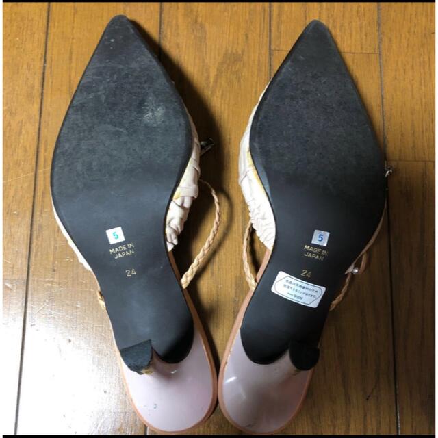 elegance卑弥呼(エレガンスヒミコ)の卑弥呼　elegance ミュール　24 ピンク　サンダル レディースの靴/シューズ(ミュール)の商品写真