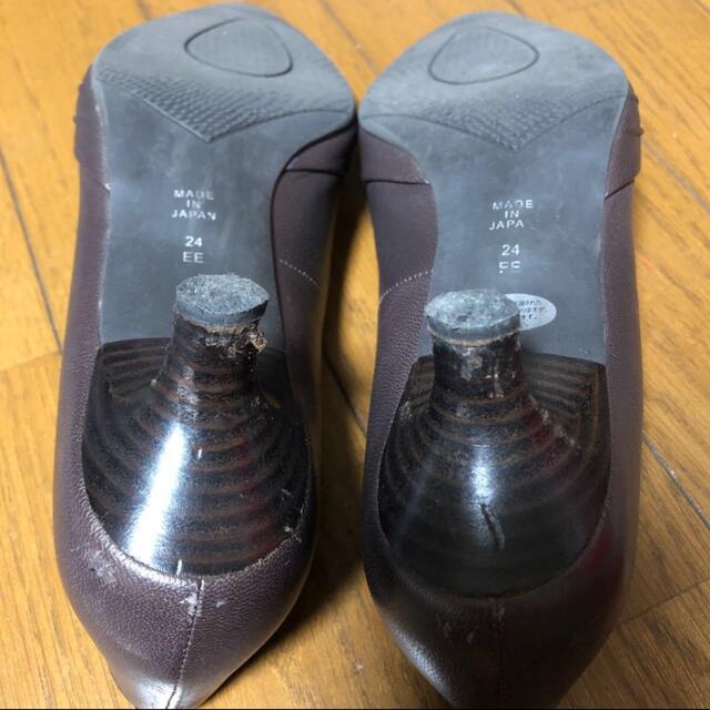 NEORHYTHM ネオリズム　パンプス　24 ブラウン　日本製 レディースの靴/シューズ(ハイヒール/パンプス)の商品写真