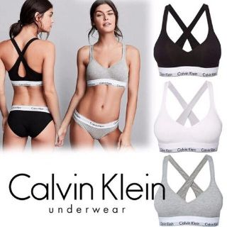 シーケーカルバンクライン(ck Calvin Klein)のカルバンクライン　レディース　上下セット　ブラ&ショーツ　灰　下着　Mサイズ(ブラ&ショーツセット)