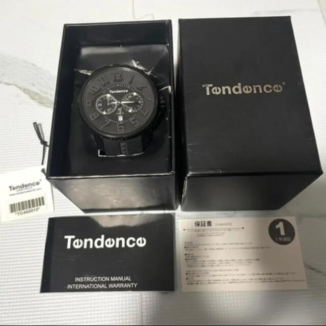 腕時計 テンデンス TENDENCE クロノグラフ オールブラック　稼働品