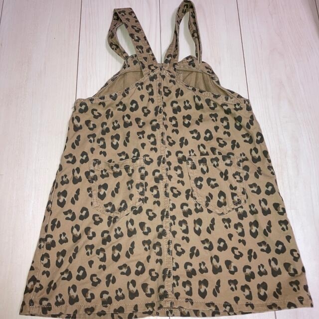 futafuta(フタフタ)のバースデイ　futafuta ヒョウ柄　サロペット　キッズ　95cm キッズ/ベビー/マタニティのキッズ服女の子用(90cm~)(ワンピース)の商品写真