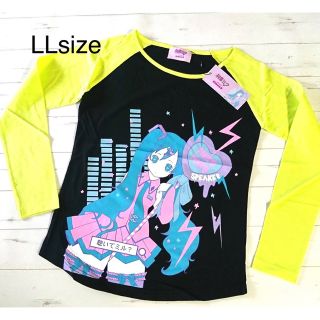 初音ミク　コラボラグラン長袖　黒　LL(Tシャツ(長袖/七分))