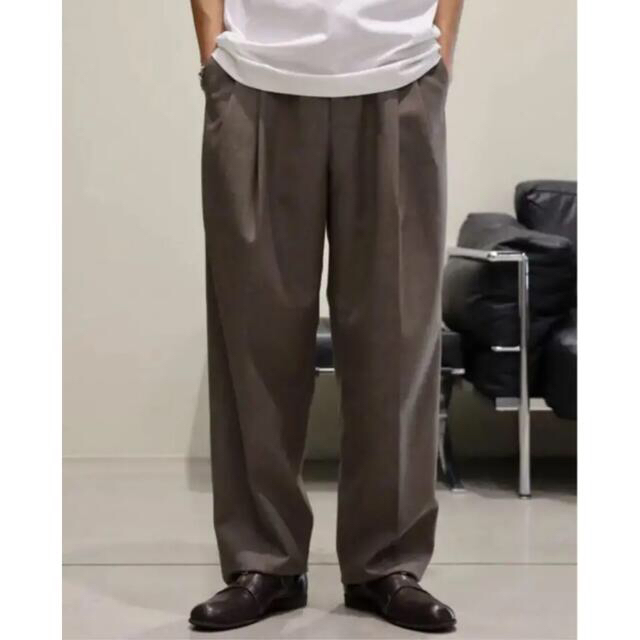 夏・お店屋さん auralee bluefaced wool check wide slacks | www