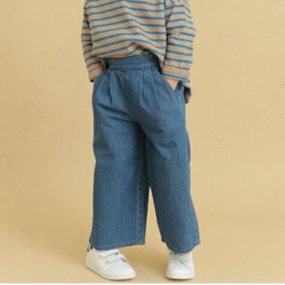 アーバンリサーチドアーズ(URBAN RESEARCH DOORS)のDOORS KIDS デニムワイドパンツ90cm(パンツ/スパッツ)