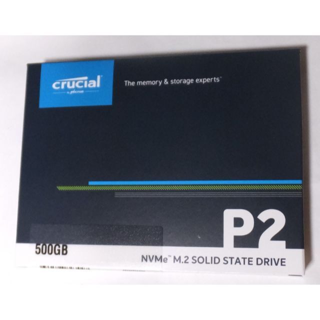 Crucialクルーシャル500GB NVMe PCIe M.2 SSD P2 1