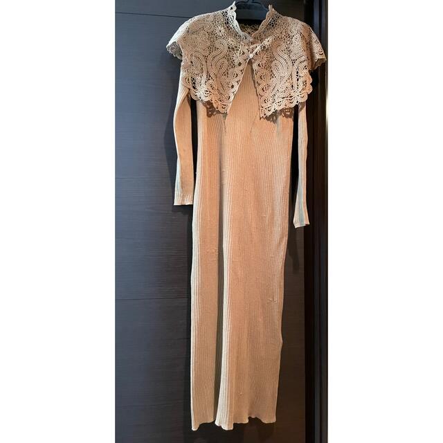 Ameri VINTAGE(アメリヴィンテージ)のAMERI vintage LACE COLLAR SET DRESS レディースのワンピース(ロングワンピース/マキシワンピース)の商品写真