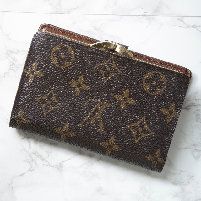 【美品】Louis Vuitton(ルイヴィトン) がま口財布モノグラム！