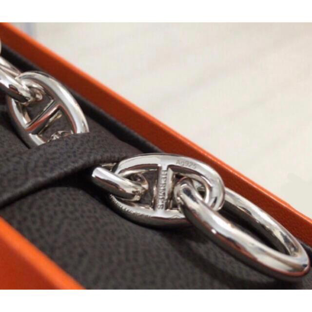 HERMES - エルメス シェーヌダンクル MM14コマ 正規品本物シルバーチェーンブレスレット