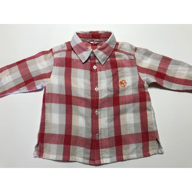 チェックシャツ　90 キッズ/ベビー/マタニティのキッズ服男の子用(90cm~)(ブラウス)の商品写真