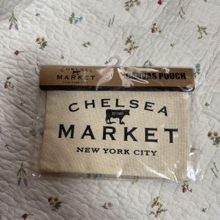 チェルシー(chelsea)の【新品】CHELSEA MARKET⭐︎キャンバスポーチ（白）(その他)