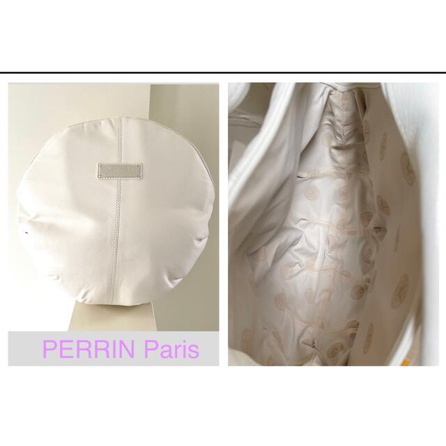 未使用★PERRIN paris ペランパリ パニエ バッグ★ホワイトバッグ