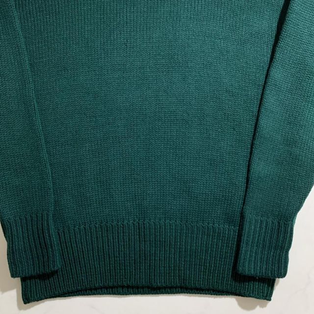 Ralph Lauren(ラルフローレン)のラルフローレン　ウール１００％　ニット　厚手　グリーン　ビッグサイズ　美品 メンズのトップス(ニット/セーター)の商品写真