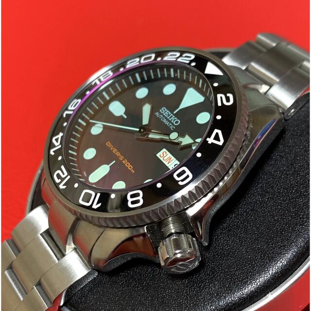 SEIKO(セイコー)の新品未使用  SEIKO社外品インサート 蓄光  GMT 黒／白 SKX007 メンズの時計(腕時計(アナログ))の商品写真