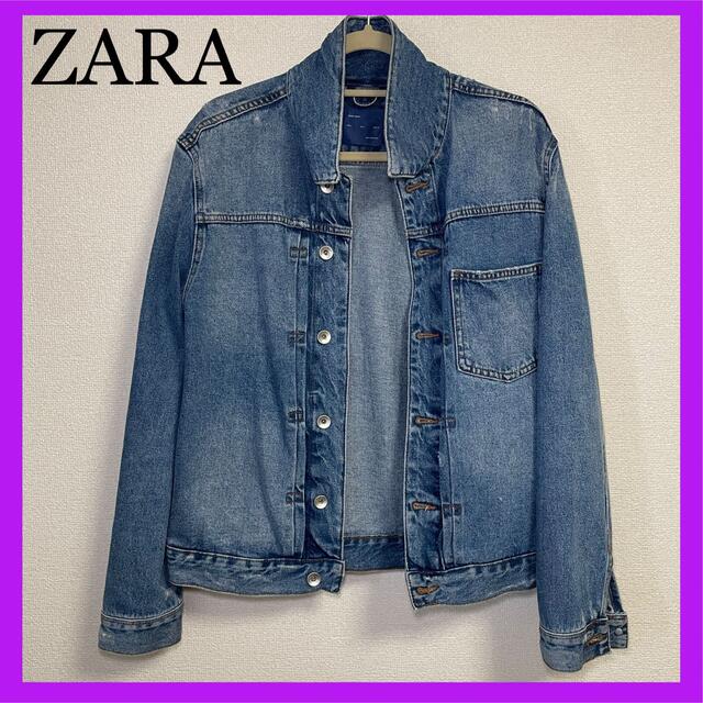 ZARA(ザラ)の【値下げ❗️】ダメージデニムジャケット【ZARA】 メンズのジャケット/アウター(Gジャン/デニムジャケット)の商品写真