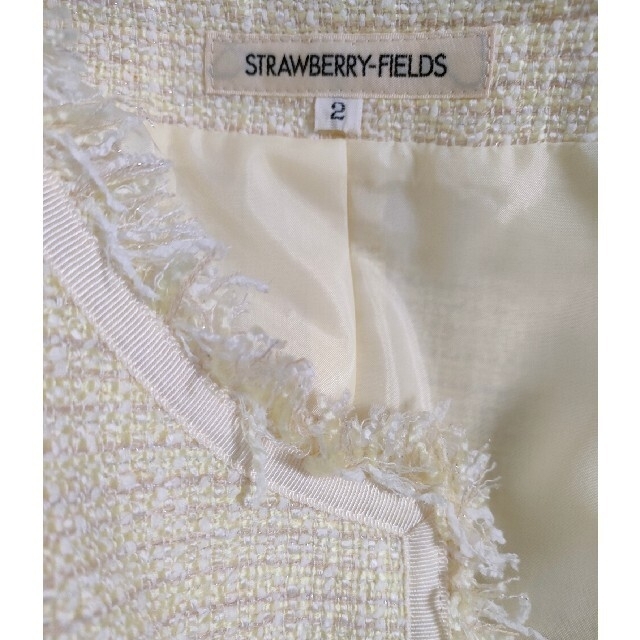 STRAWBERRY-FIELDS(ストロベリーフィールズ)のお値下げ★ストロベリーフィールズ　サイズ2　ツイードセットアップ レディースのフォーマル/ドレス(スーツ)の商品写真