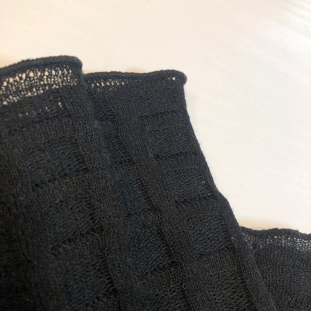 Ameri VINTAGE(アメリヴィンテージ)のきらら様用　Ameri  PLAID SHEER TURTLE KNIT レディースのトップス(シャツ/ブラウス(長袖/七分))の商品写真