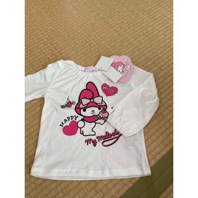 マイメロディ(マイメロディ)のマイメロ　トップス　白　100 キッズ/ベビー/マタニティのキッズ服女の子用(90cm~)(Tシャツ/カットソー)の商品写真