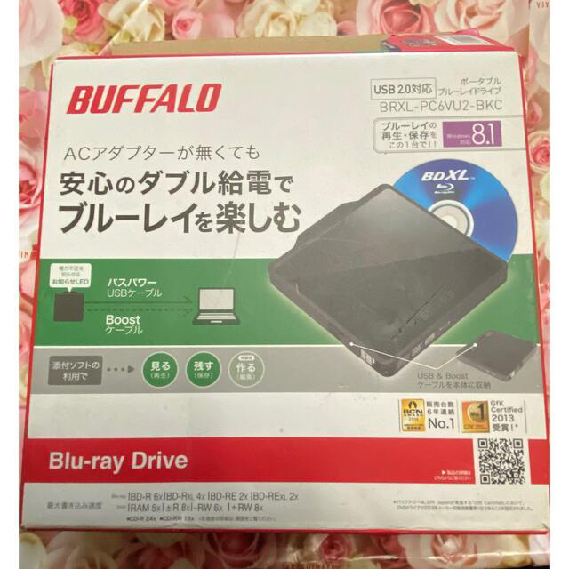 Buffalo(バッファロー)のBUFFALO(バッファロー) BluRay Drive 中古品 スマホ/家電/カメラのテレビ/映像機器(ブルーレイプレイヤー)の商品写真