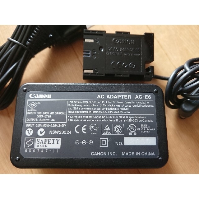 現品限り一斉値下げ!】 CANON キヤノン AC-E6N ACアダプター