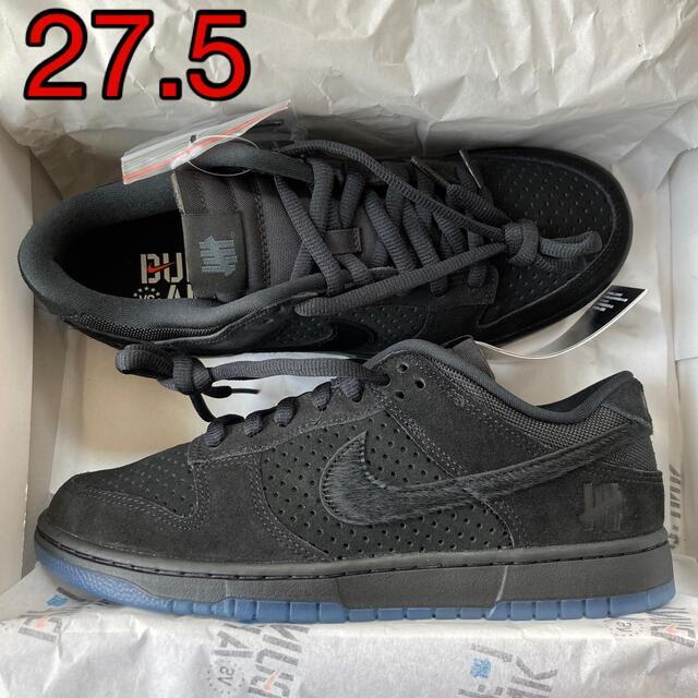 27.5NIKE DUNK LOW undefeated UND 黒 9329