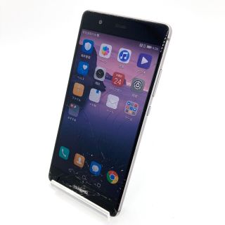 ファーウェイ(HUAWEI)の画面割れ 動作品 HUAWEI P9 EVA-L09 グレー SIMフリー(スマートフォン本体)