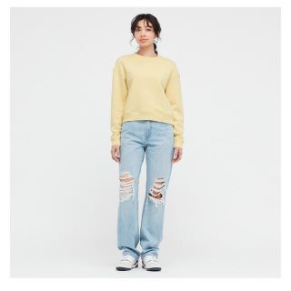 ユニクロ(UNIQLO)のUNIQLO ユニクロ　クロップドスウェットシャツ　長袖　XL(トレーナー/スウェット)