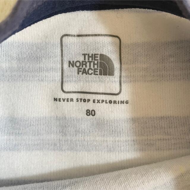 THE NORTH FACE(ザノースフェイス)のTHE NORTH FACE ノースフェイス　半袖Tシャツ　 ボーダーT 80 キッズ/ベビー/マタニティのベビー服(~85cm)(Ｔシャツ)の商品写真