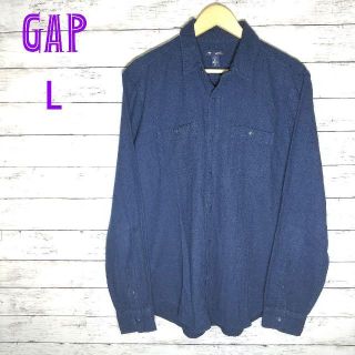 ギャップ(GAP)のギャップ GAP 長袖シャツ Lサイズ 紺色(Tシャツ/カットソー(七分/長袖))