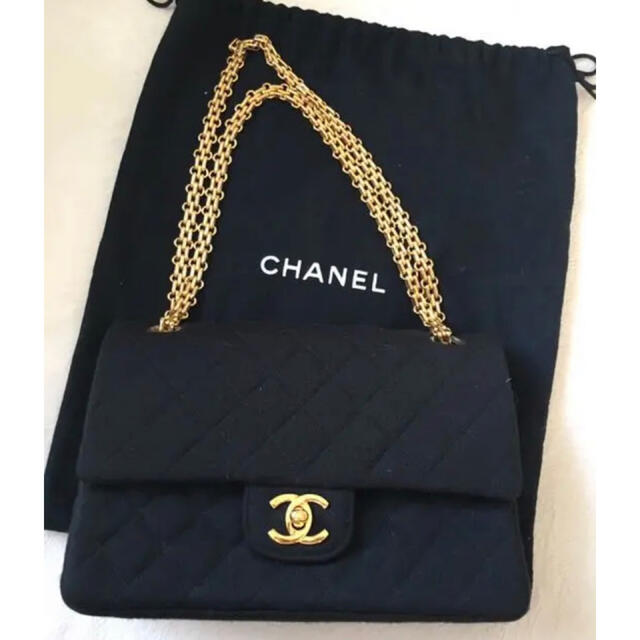 CHANEL シャネル マトラッセ コットンジャージ　チェーンバッグ