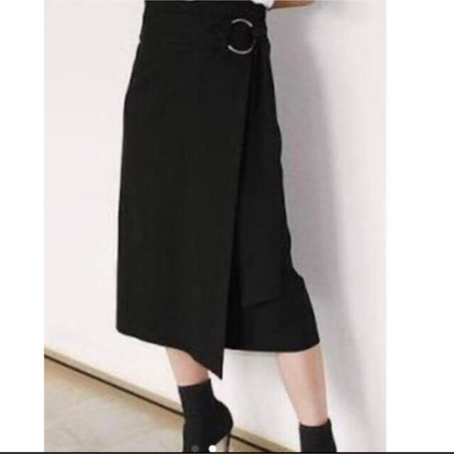 LE CIEL BLEU(ルシェルブルー)のルシェルブルー　ラップベルトジョーゼットスカート  レディースのスカート(ひざ丈スカート)の商品写真